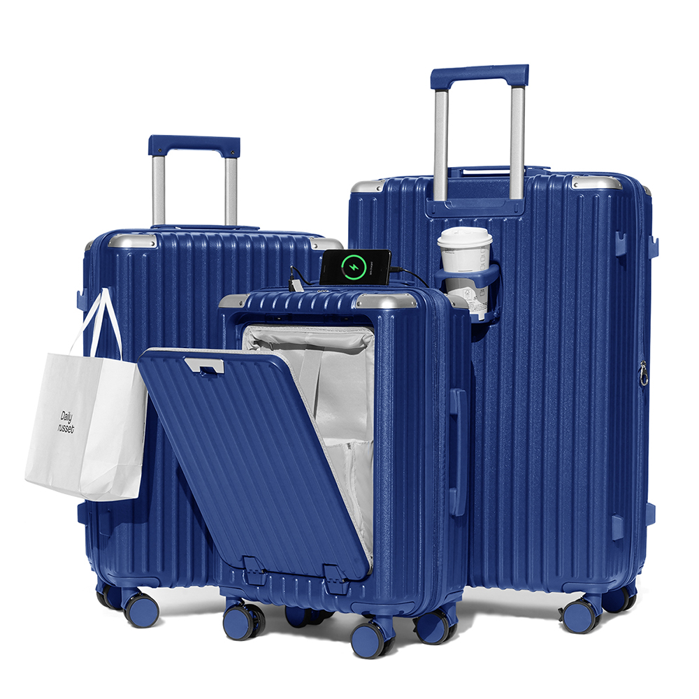 スーツケース Sサイズ Mサイズ Lサイズ フロントオープン 1年保証 3点