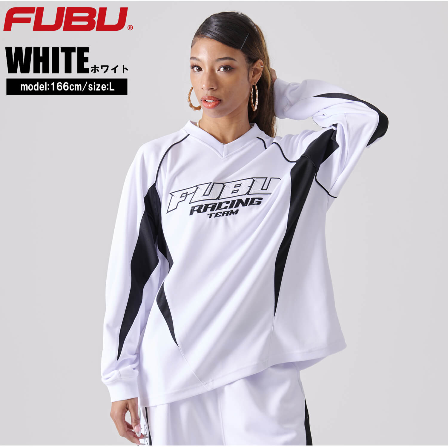 FUBU（フブ） シャツ メンズ 長袖 ジャージ レーシングシャツ ゲーム