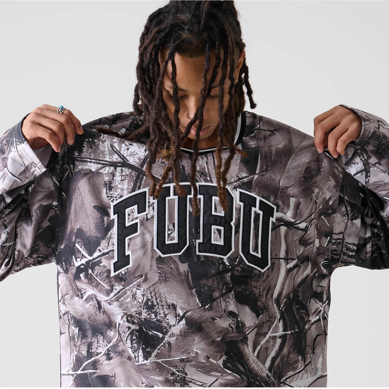 FUBU（フブ） シャツ メンズ 長袖 ゲームシャツ ホッケーシャツ 春 秋