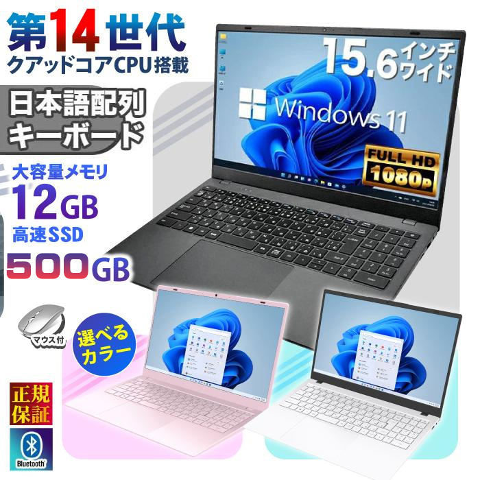 PASOUL ノートパソコン 新品パソコン 第14世代CPU Intel N150 テンキー