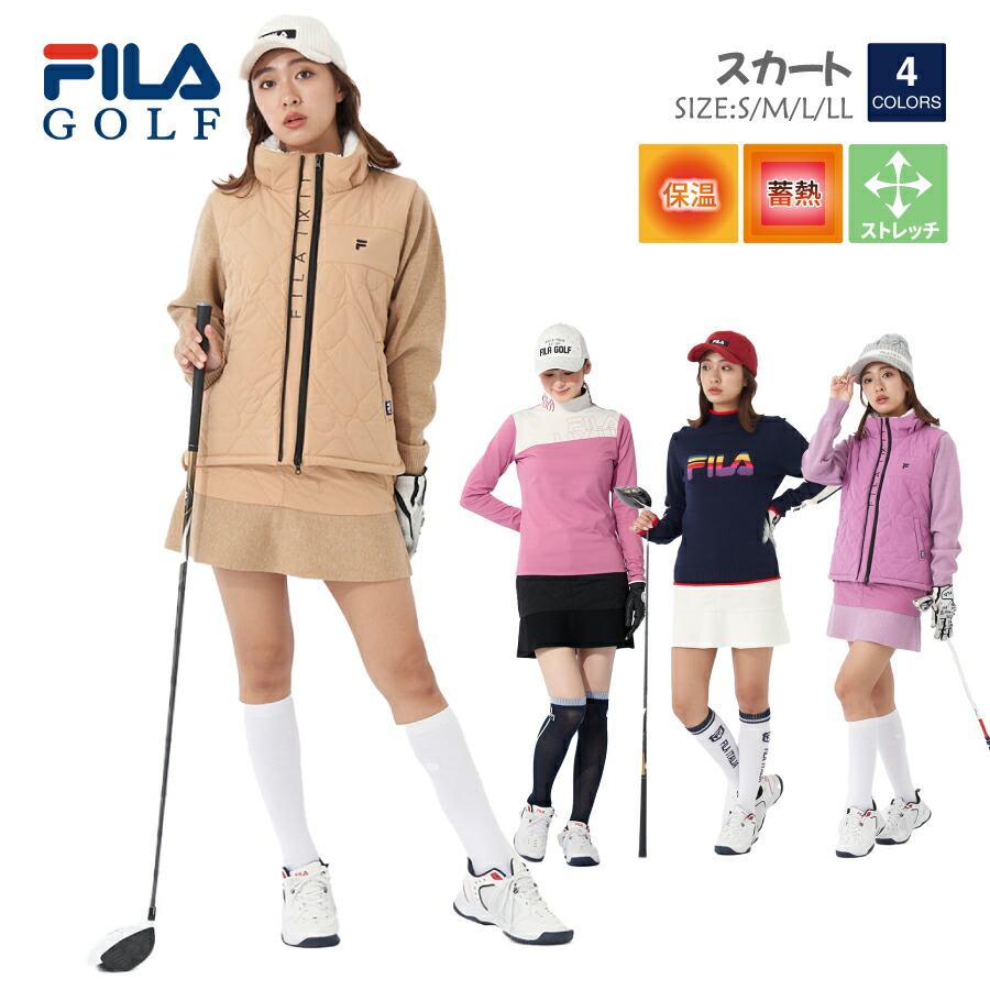 FILA（フィラ） レディース ゴルフ スカート 中綿 ニット FILA GOLF