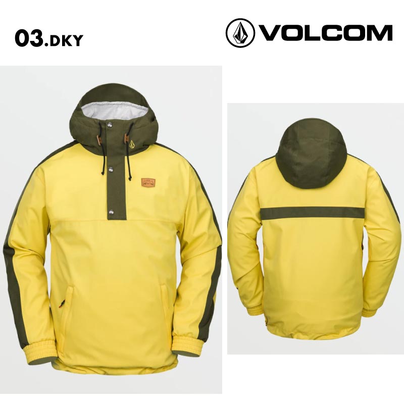 VOLCOM/ボルコム メンズ スノージャケット ベンチレーション付き 黄色