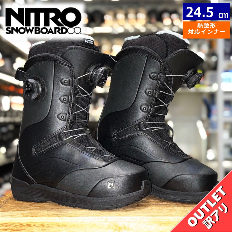 ラスト1点】 【OUTLET】24-25 NITRO CROWN BOA カラー:BLACK 24.5cm
