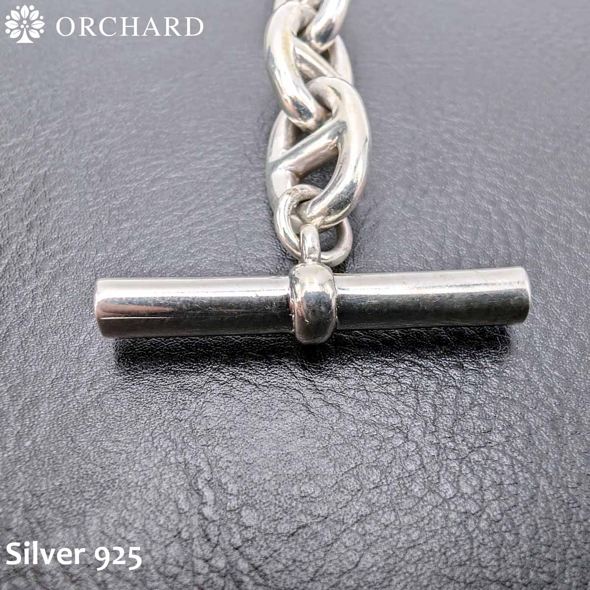 シルバー925 アンカーチェーン ミドルサイズ ブレスレット 22cm メンズ