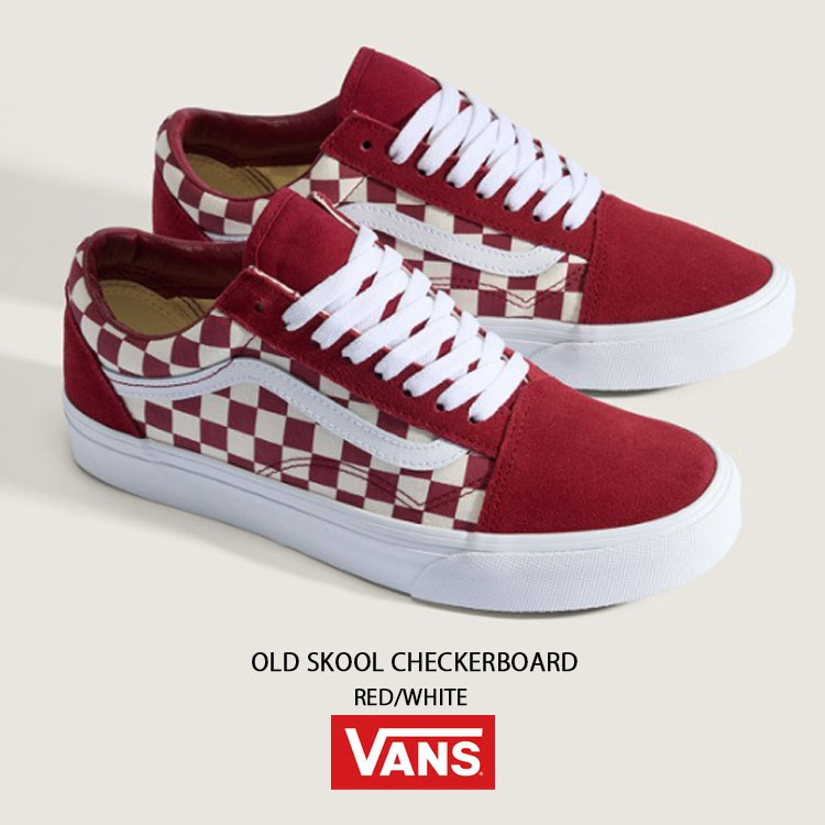 VANS（ヴァンズ） バンズ スニーカー OLD SKOOL CHECKERBOARD RED