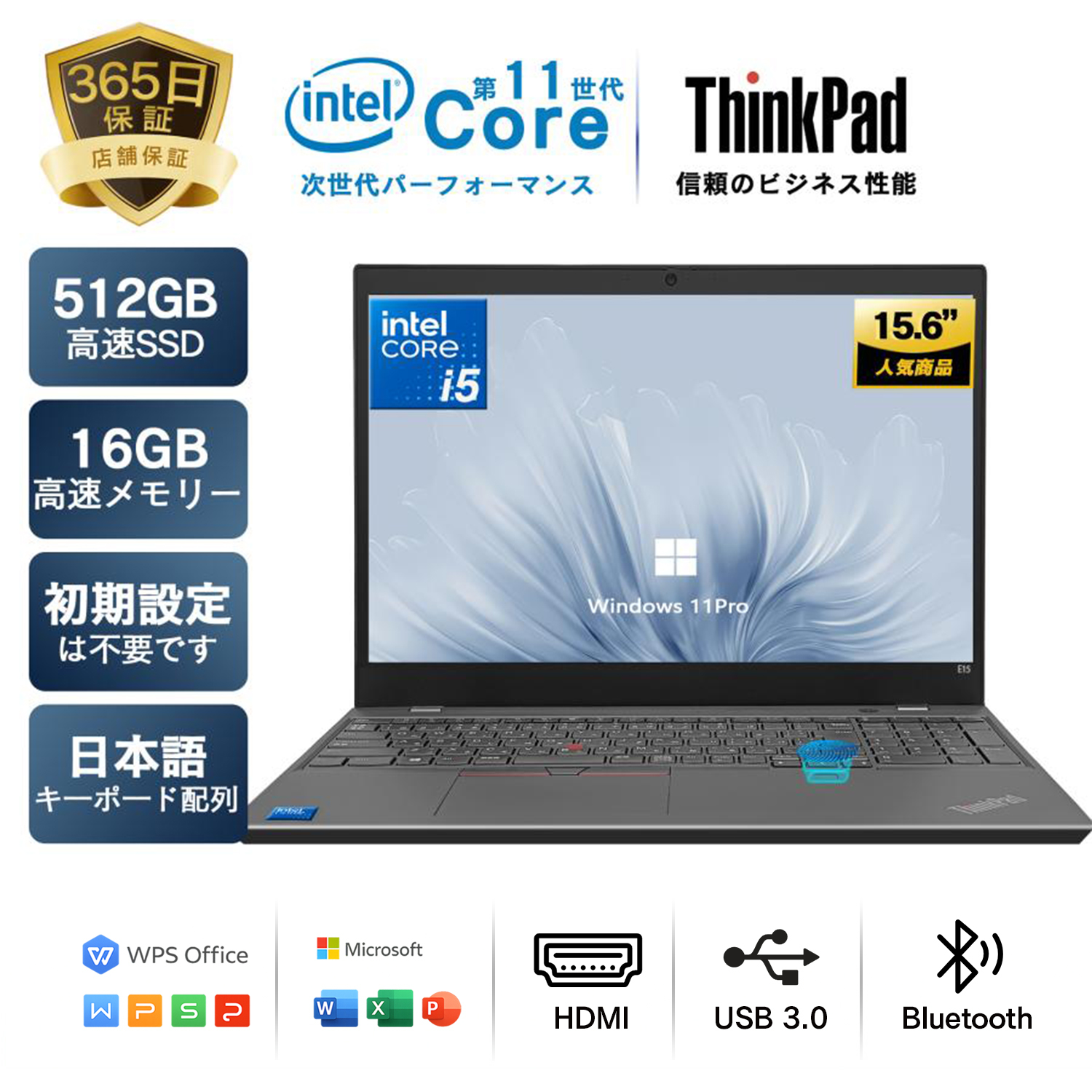 Lenovo（レノボ） 中古ノートパソコン Lenovo ThinkPad E15 Gen2 第8