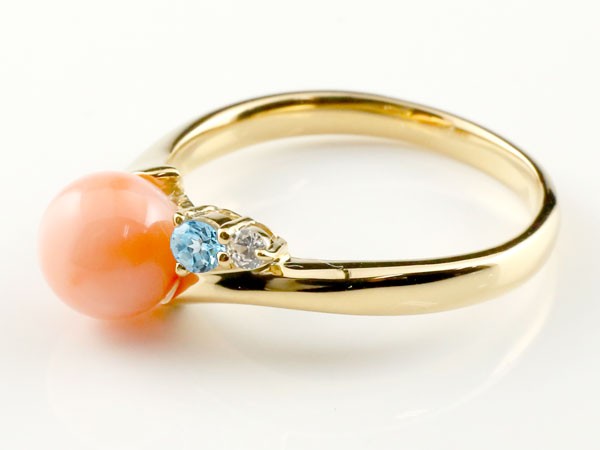 ジュエリー工房アトラス エンゲージリング 婚約指輪 ダイヤ 18金 珊瑚