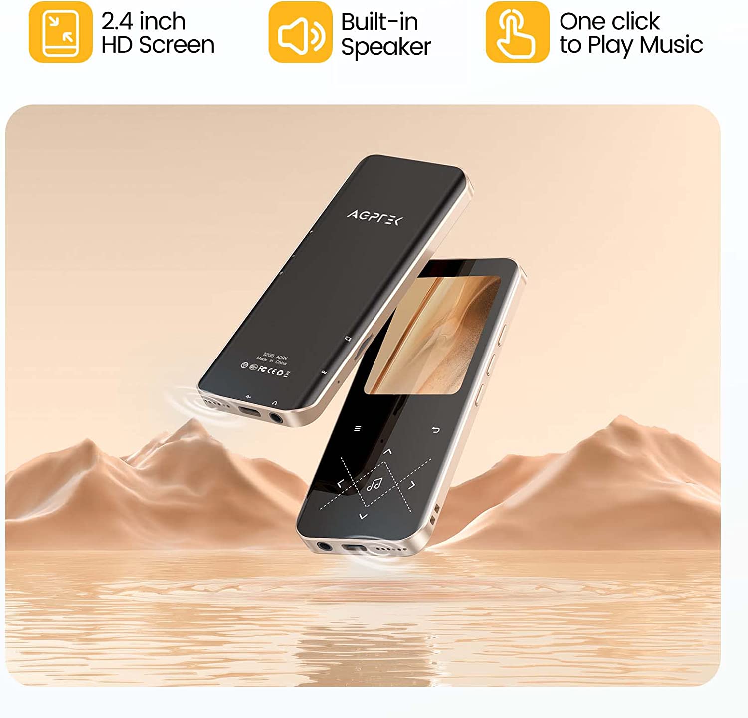 MP3プレーヤー Bluetooth5.3 内蔵32GB HiFi ダイレクト録音 内蔵