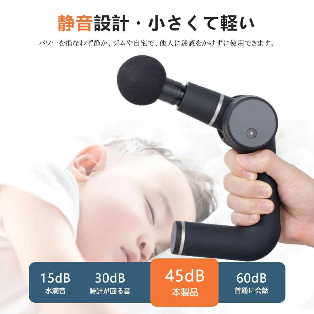 筋膜リリースガン マッサージガン 4個ヘッド 筋膜リリース 背中 肩 腰