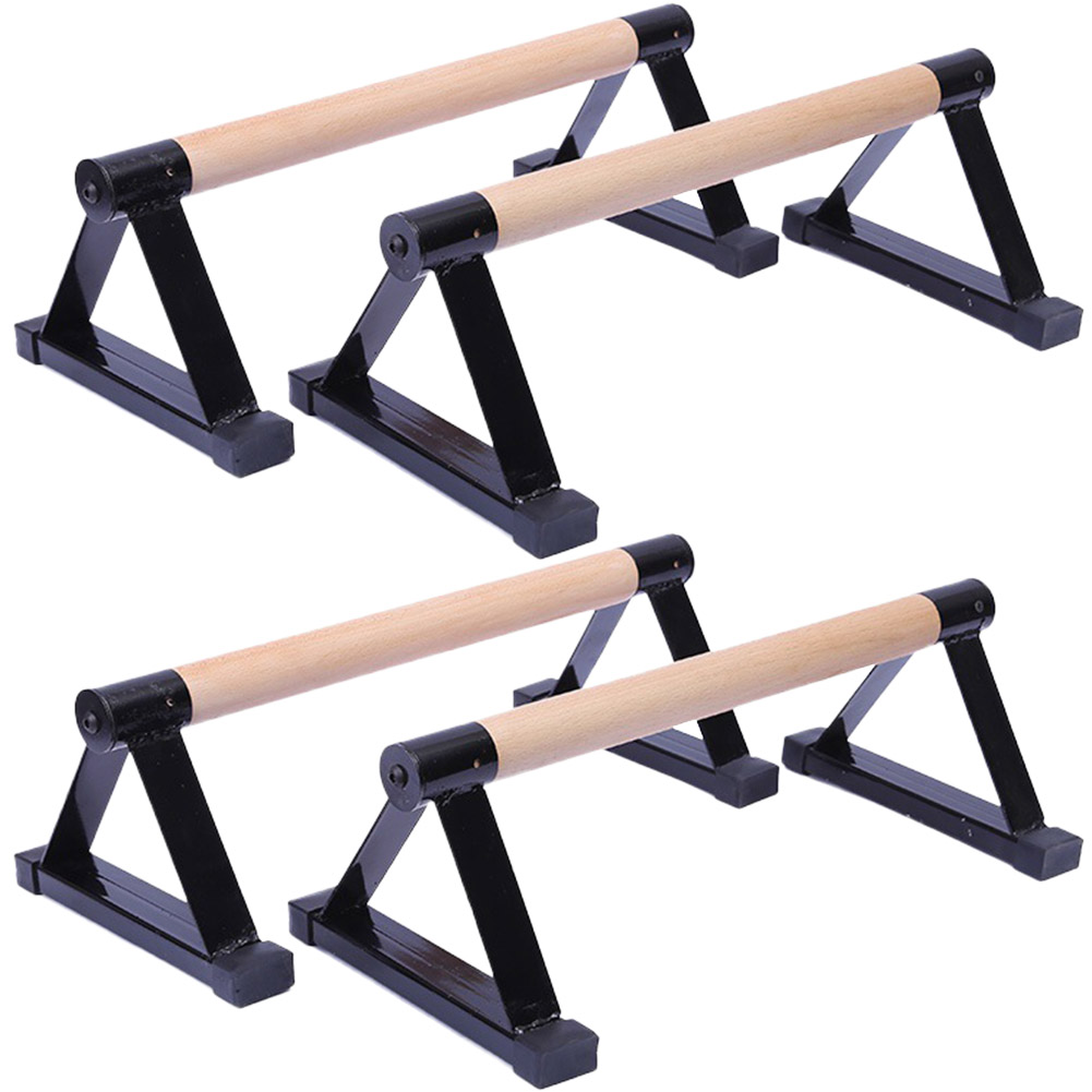 プッシュアップバー 2組セット 倒立バー 木製 器具 体操 フィットネス