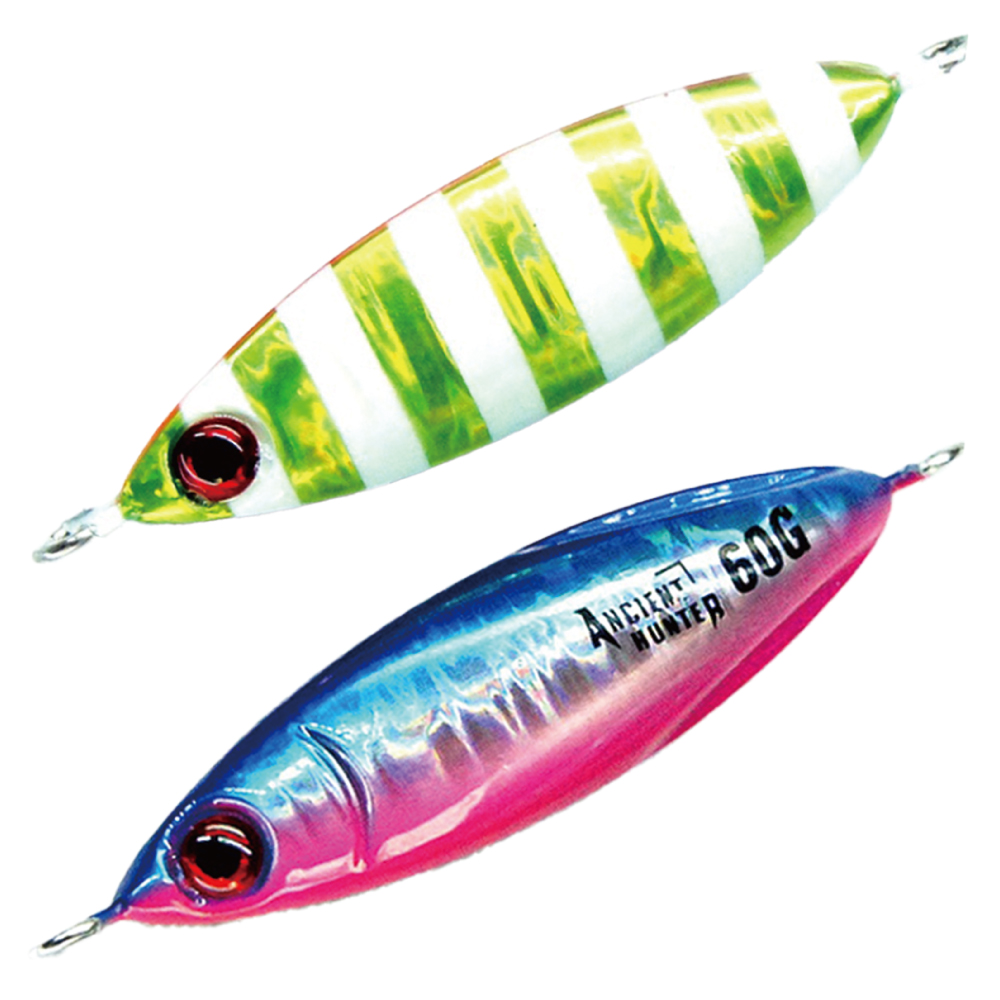 メタルジグ 60g 65mm ジギンガーZ micro BOMB ゼブラグロー 左右非対称