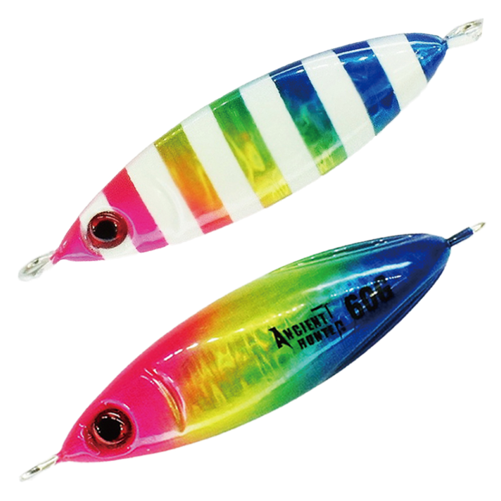 メタルジグ 60g 65mm ジギンガーZ micro BOMB ゼブラグロー 左右非対称