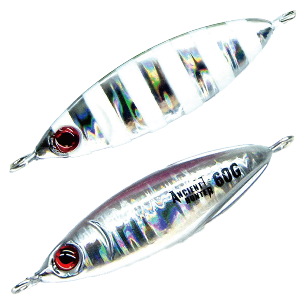 メタルジグ 60g 65mm ジギンガーZ micro BOMB ゼブラグロー 左右非対称