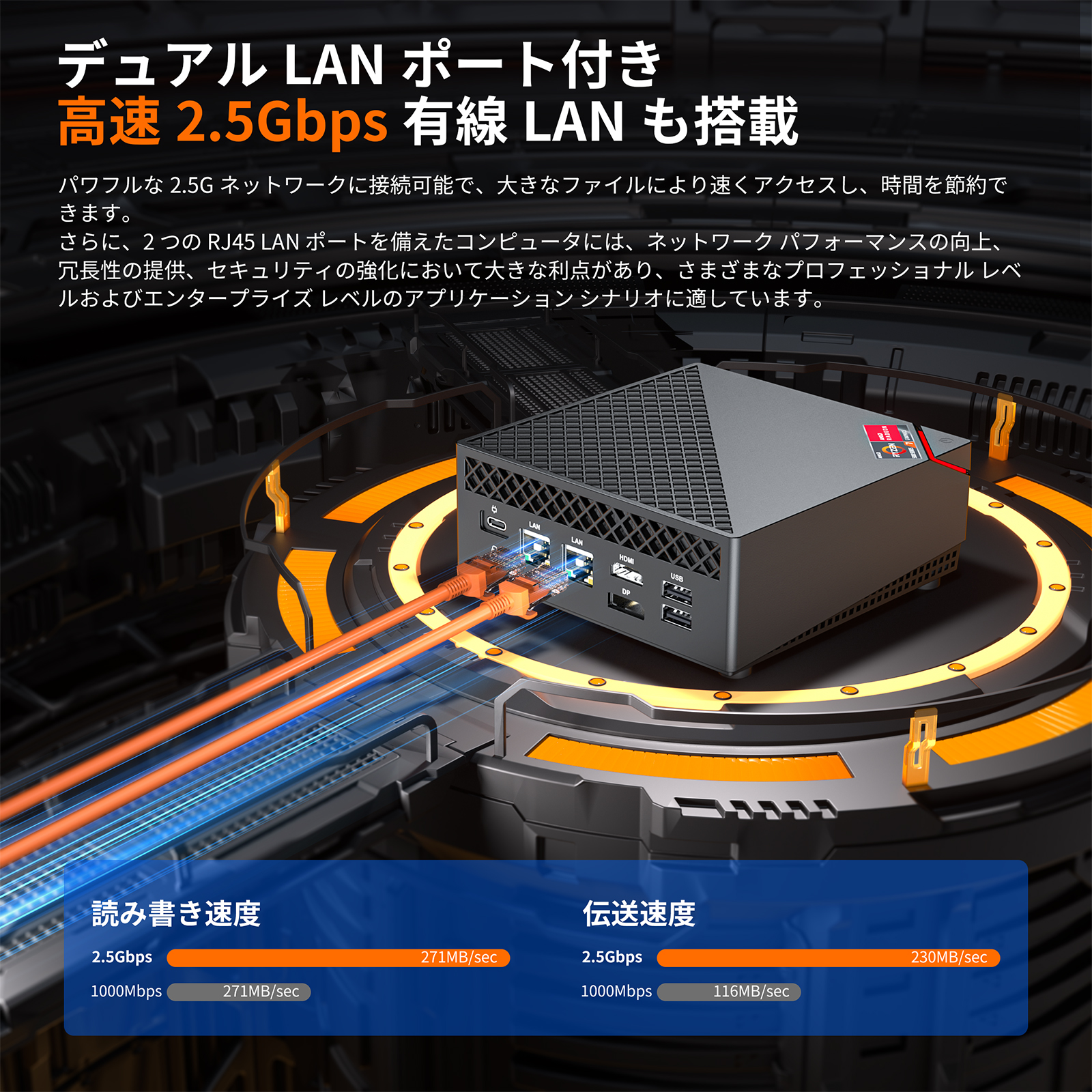 Nipogi ゲーミング AMD Ryzen7 5700U ミニpc 新版小型ゲーミングpc