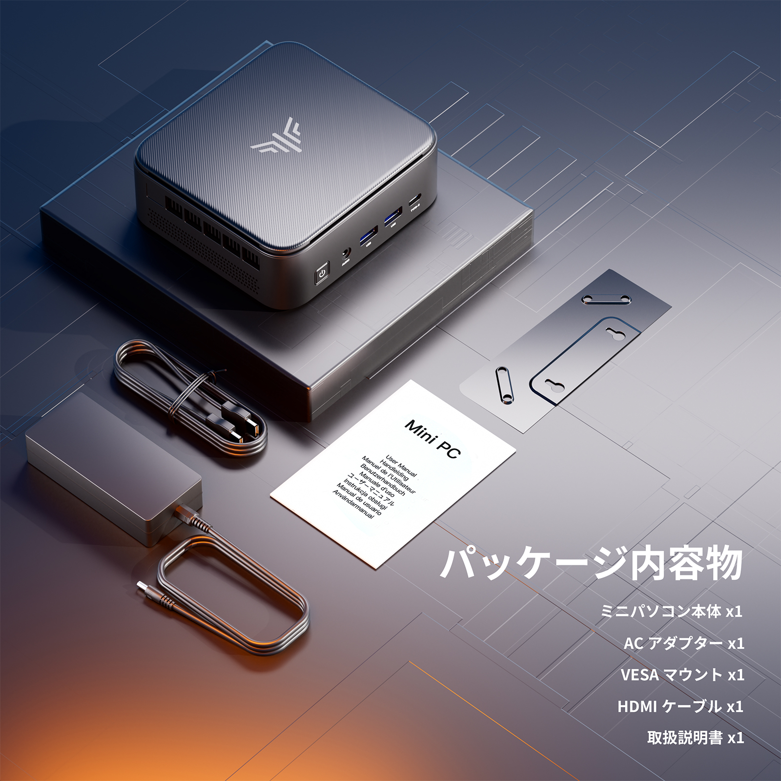 Nipogi ゲーミング AMD Ryzen5 7430U ミニpc 小型ゲーミングpc 最大4.3