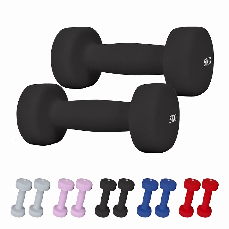 Hill Stone（ヒルストーン） ダンベル 5kg 2個セット 合計10kg カラー