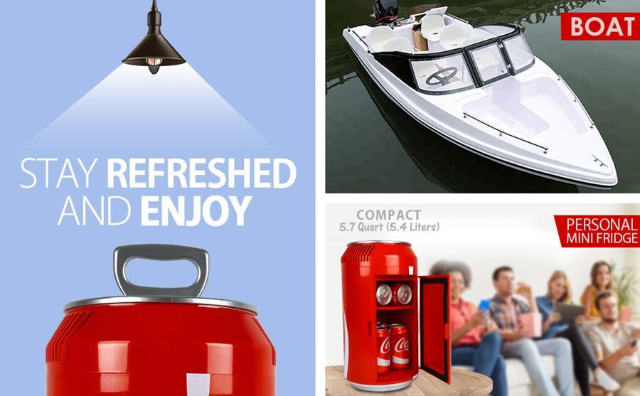 Coca Cola（コカコーラ） 保冷庫 缶型タイプ 8缶 車でも使える 冷蔵庫