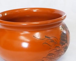 常滑焼 【牡丹彫（中）】 ぼたんぼり 建水 茶こぼし 日本製 茶器