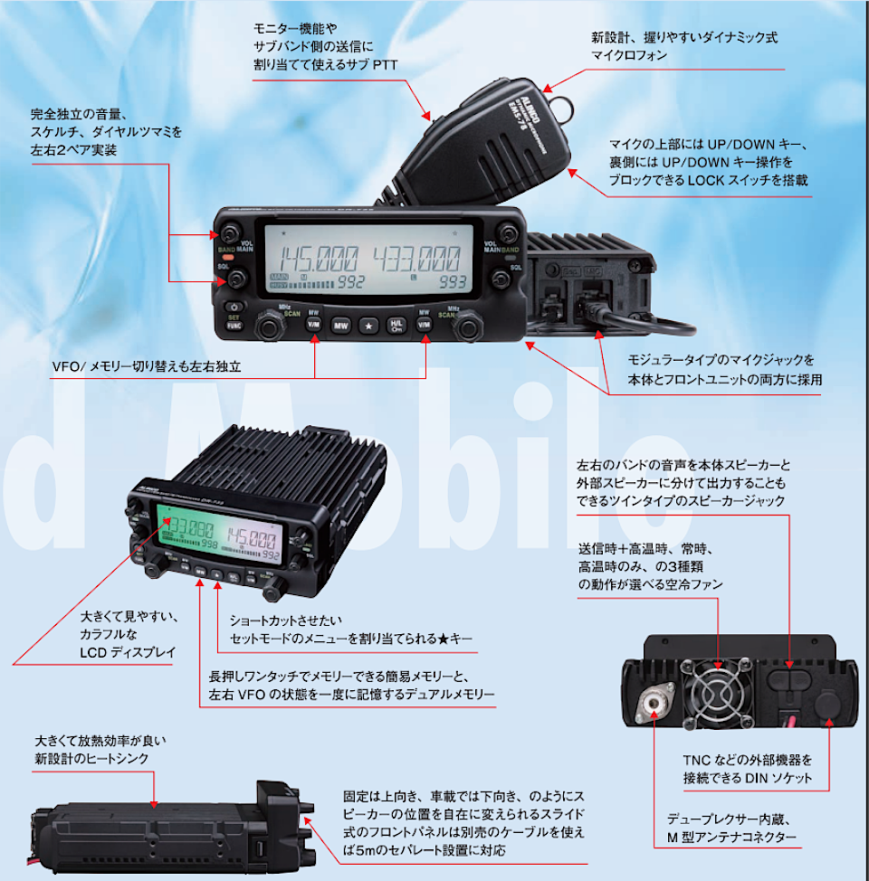 ALINCO（アルインコ） アマチュア無線機 20w DR-735D（DR735D）144