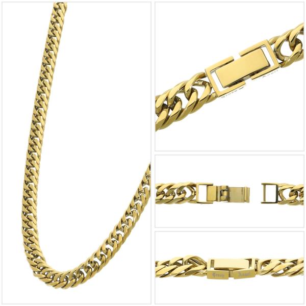 クレイジーエンジェル 喜平ネックレス 6面ダブル ゴールド 幅5.7mm