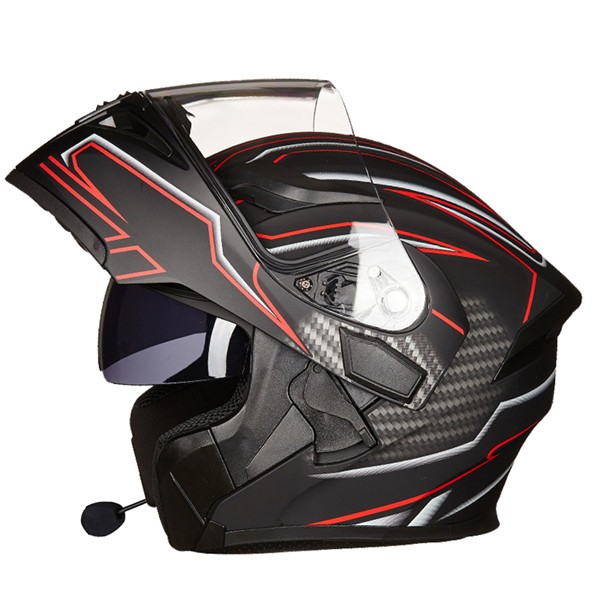 バイクヘルメット ブルートゥース付き フリップアップ システム