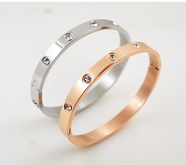バングル レディース ピンクゴールド サージカルステンレス 金属