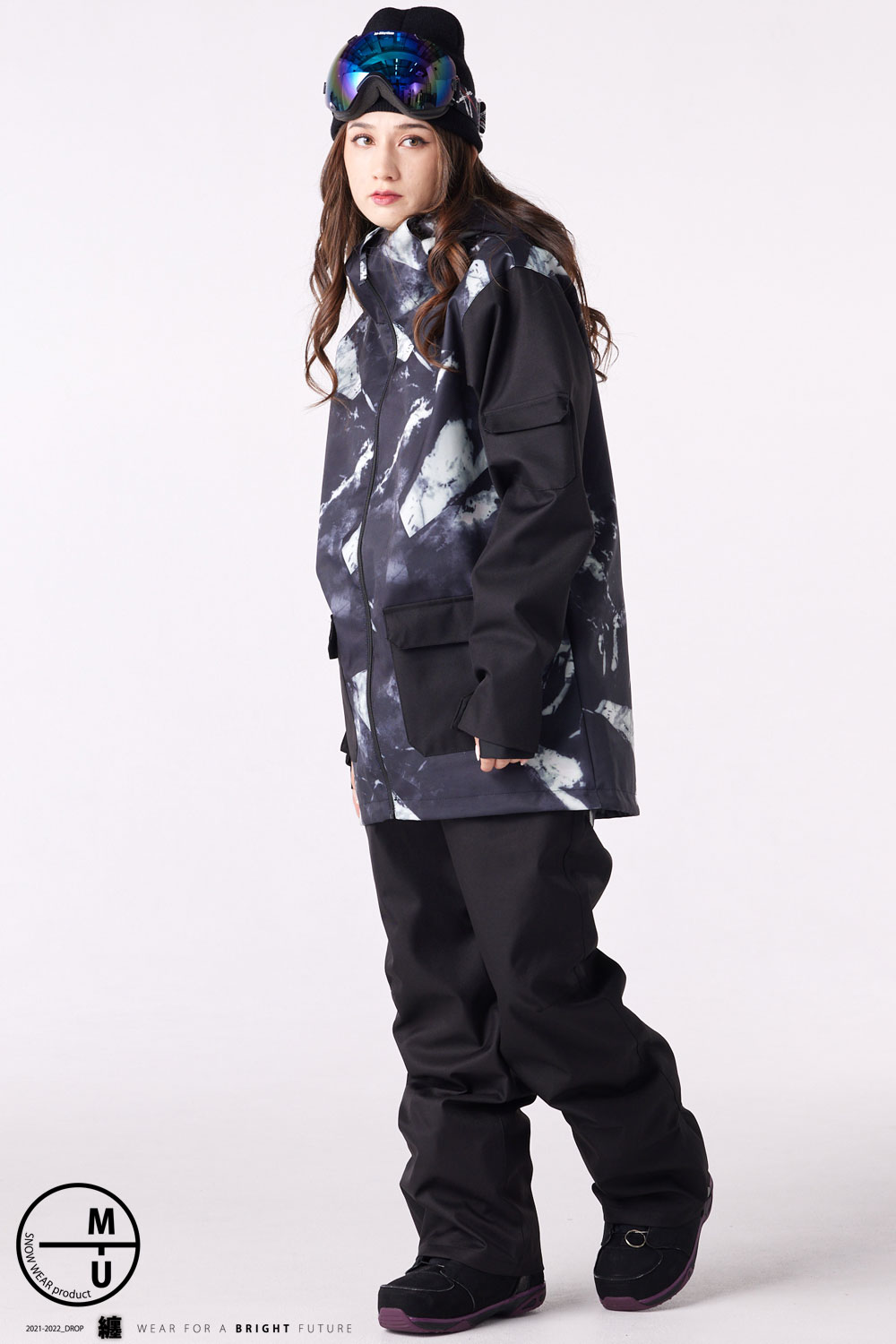 リアリズム スノーボード ウェア レディース 上下セット スノボウェア