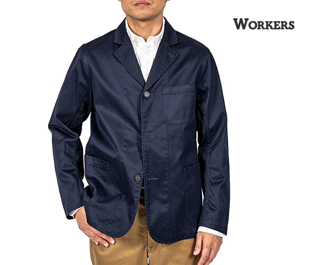 ワーカーズ WORKERS 10オンス ネイビー チノクロス ラウンジ