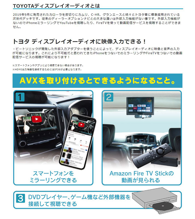 BeatーSonic（ビートソニック） AVX02 Beat-Sonic トヨタ専用