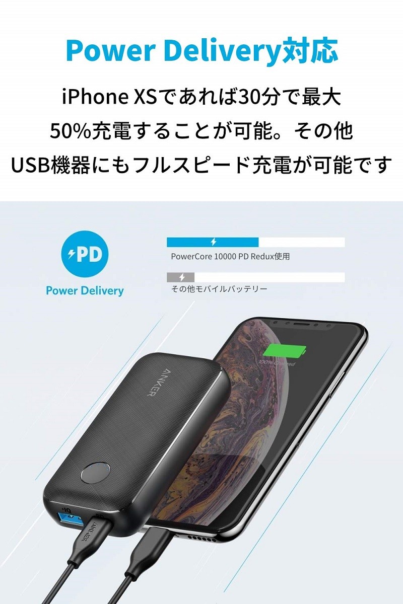 Anker（アンカー） モバイルバッテリー Anker PowerCore 10000mAh PD