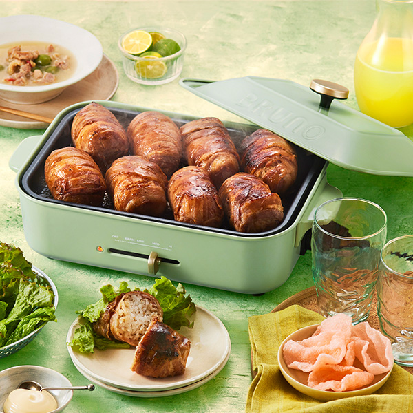 BRUNO（ブルーノ） コンパクトホットプレート グラスグリーン デザイン