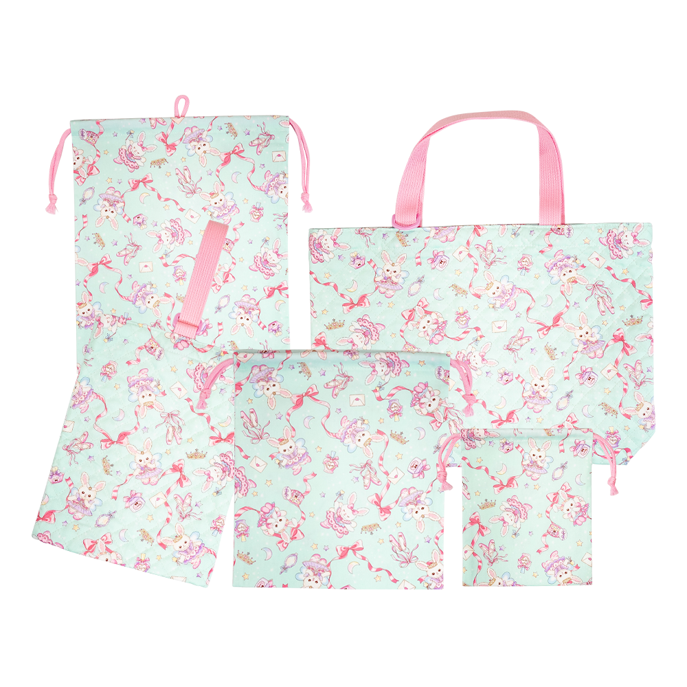 日本製 縫製工場直売】通園通学5点セット レッスンバッグセット 巾着袋