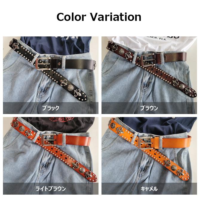 ARCADE（アーケード） 本革 レザーベルト ウエスタン スタッズベルト