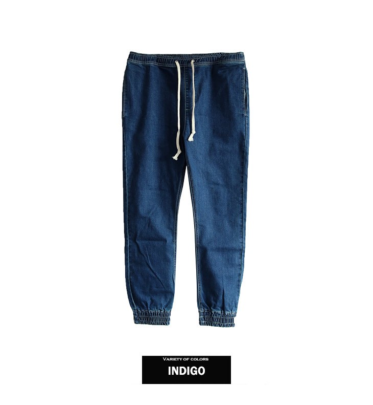 デニム ジョガーパンツ メンズ ブラック ブルー インディゴ M L XL