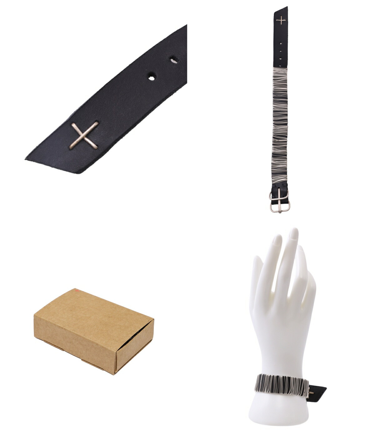 m.a+（エムエークロス） ： silver wrapped wrist band ： A-F7DL1