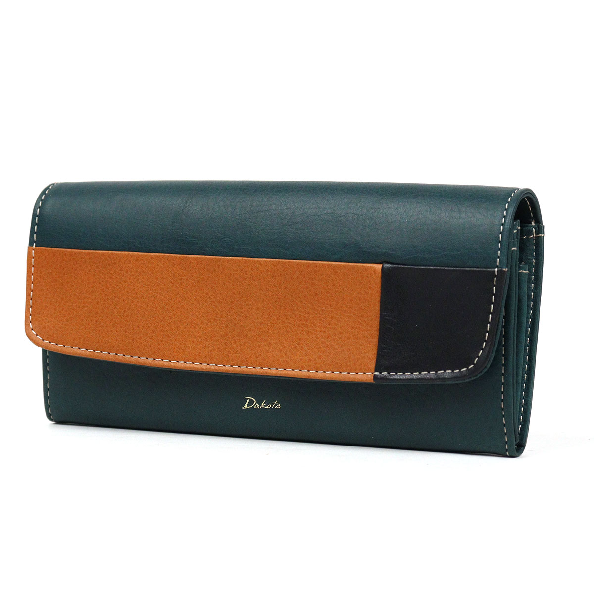 Dakota（ダコタ） かぶせ長財布 パッチワーク モダン カラフル