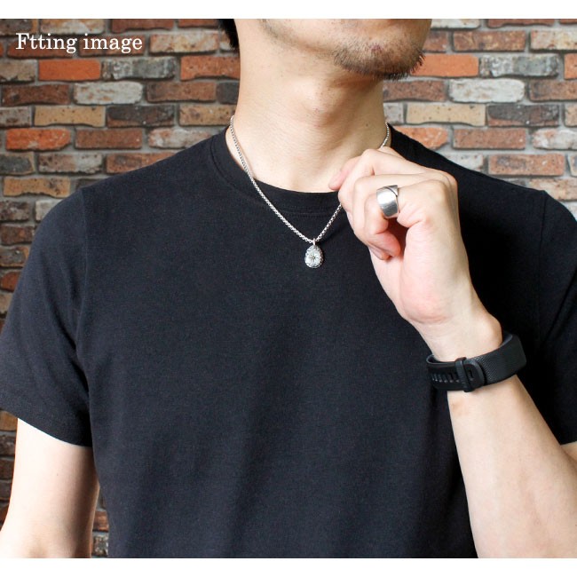 ネックレス シルバー925 メンズ レディース ペンダント チェーン付 10K