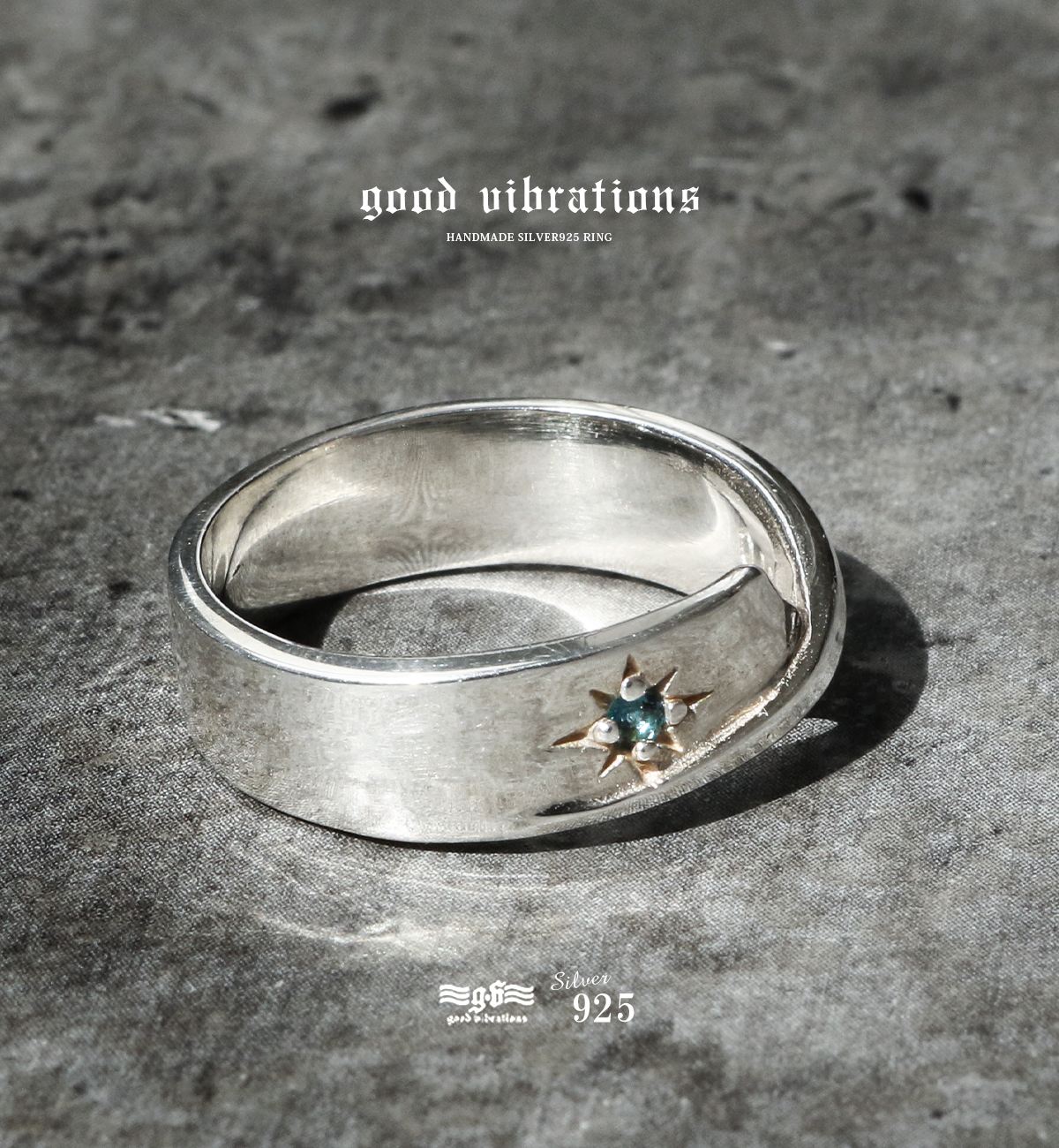 指輪 リング メンズ シルバー good vibrations ブルートパーズ