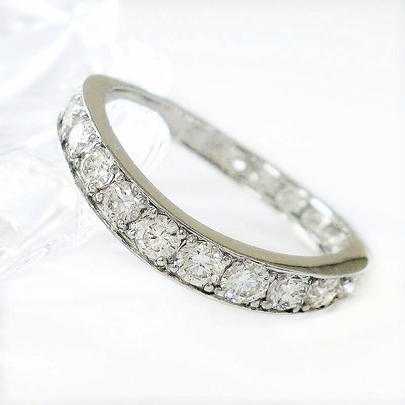 Pt900 エタニティ リング ダイヤモンド 1.00ct ハーフエタニティ