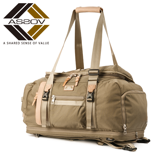 AS2OV（アッソブ） ゴルフ ボストンバッグ 2WAY リュック シューズ収納