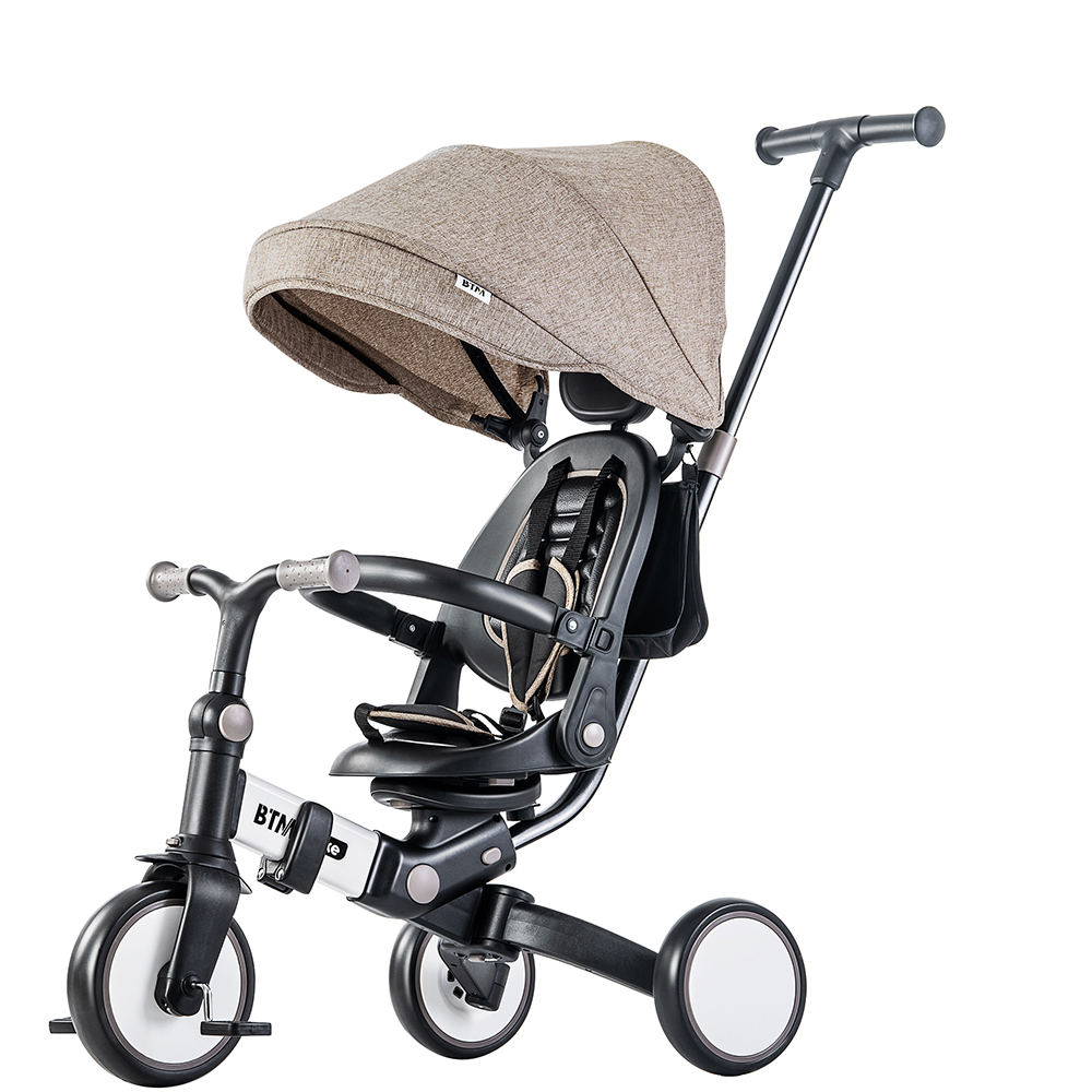 BTM 子供用三輪車 折りたたみ 7in1 押し棒付 ランニングバイク 自転車