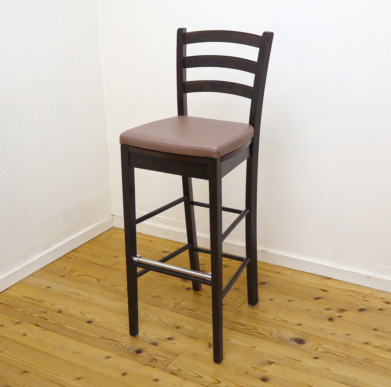 座面高80cm 木製 ハイカウンター チェア 補強桟有り CCK409-80