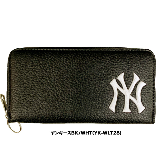 あすつく イーカム MLB 長財布 ヤンキース ドジャース ホワイト