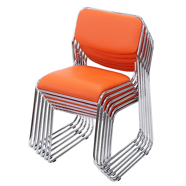 パイプ椅子 4脚セット ミーティングチェア 会議イス 会議椅子