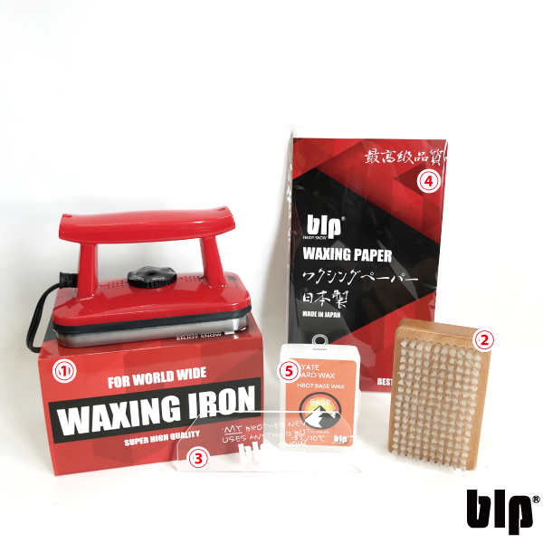 スキー スノボメンテナンス用blpホットワックスセットミニマム5点