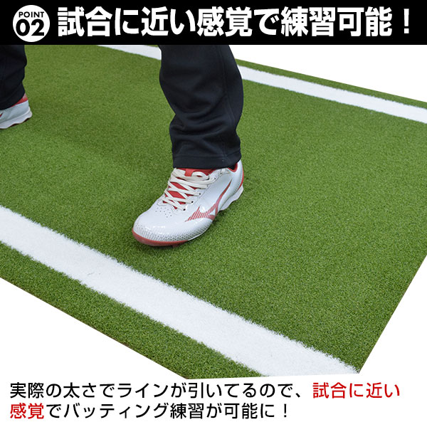 野球 簡易バッターボックス 100×150cm 右バッター 左バッター兼用