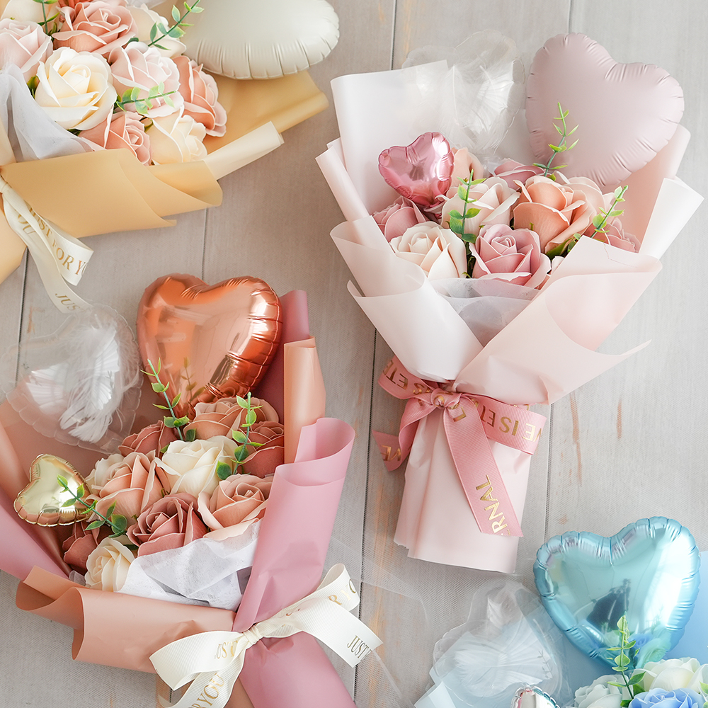 卒業式 花束 ソープフラワー ピッコロバルーンブーケ フラワーブーケ