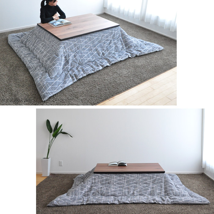 イケヒコ こたつ布団 掛布団 単品200×200cm LAHTIS グレー 正方形 薄手