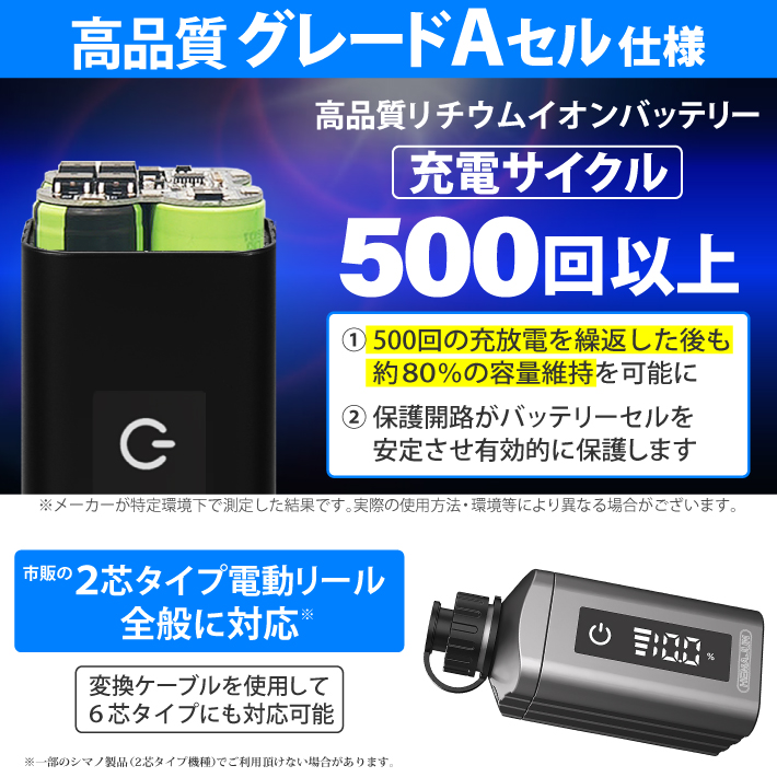 1年保証】公式 HEMAJUN (ヘマジュン) 電動リール用バッテリー 3500mAh