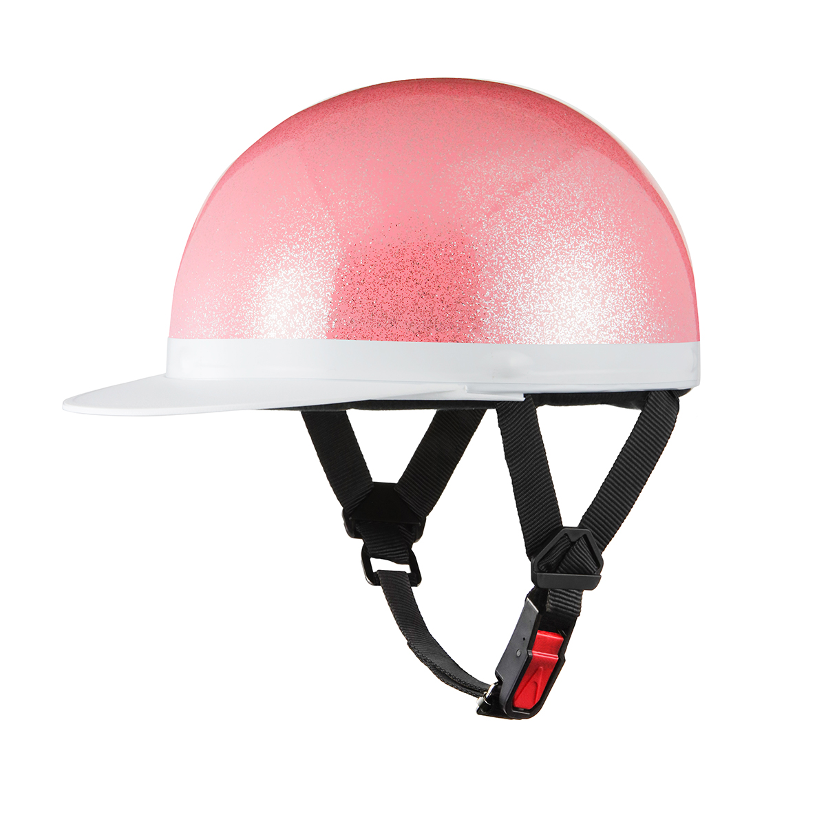 バイクヘルメット 半キャップ 半ヘル 白ツバ Lサイズ 57~59cm SG規格